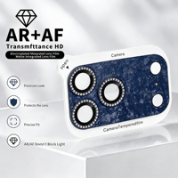 Protection d'objectif d'appareil photo en verre trempé 9H avec strass pour iPhone 18 Pro Max, compatible également avec iPhone 17 Pro et 18 Pro Max