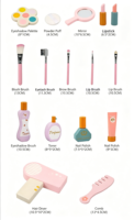 Mini Trousse de Maquillage pour Enfants, Jouet de Jeu, Ensemble d'Outils de Coiffure et de Beauté Neutre pour la Maison, Table de Maquillage Combinée