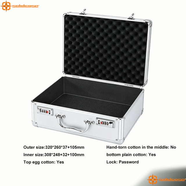 Custom EVA Foam Aluminum Instrument Carrying Case Shockproof Hard Storage Box for Precision Equipment