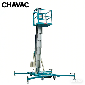 Sollevatore Idraulico <span class=keywords><strong>in</strong></span> Lega di Alluminio con Fune Metallica per Ponteggi Edili, Elevatore a Doppio Albero per Ristoranti, Hotel e Pulizie - Product Image 3