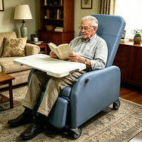 Fauteuil inclinable d'hôpital avec plateau intégré pour soins infirmiers, fauteuil mobile pour patients pour cliniques et centres de soins