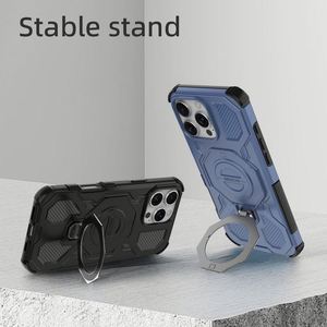 Chống Va Chạm Armor Điện Thoại Trường Hợp Đối Với <span class=keywords><strong>iPhone</strong></span> 17 Pro 17Pro Max 17Air Từ Chân Đế TPU PC Bìa - Product Image 4