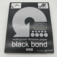 Papier abrasif de polissage imperméable noir à revêtement fermé, liant en résine synthétique de carbure de silicium personnalisé de la marque GRINCA, P60-P2000
