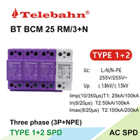 Parafoudre AC 255V 25kA 10/350μs SPD Imax8/20μs 100kA 3P+NPE Dispositif de protection contre les surtensions triphasé pour TT/TN-S