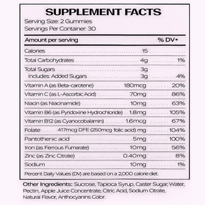 Gomitas <span class=keywords><strong>de</strong></span> <span class=keywords><strong>Hierro</strong></span> Certificadas GMP con Vitamina C, Complejo B y Zinc <span class=keywords><strong>para</strong></span> la Absorción <span class=keywords><strong>de</strong></span> <span class=keywords><strong>Hierro</strong></span>, Suplemento <span class=keywords><strong>de</strong></span> <span class=keywords><strong>Hierro</strong></span> <span class=keywords><strong>para</strong></span> Aumentar la Energía - Product Image 2