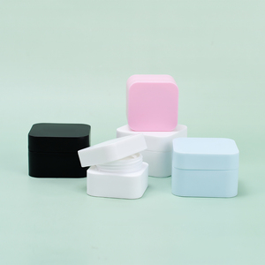 Vente chaude 30g 50g carré givré rose bleu blanc noir pots cosmétiques en <span class=keywords><strong>plastique</strong></span> emballage de crème pour le visage des yeux pour la lotion de soin de la peau - Product Image 3