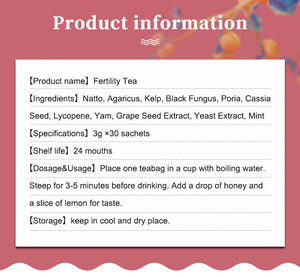 Té de fertilidad femenina Halal Suplemento sanitario Hierbas del útero Equilibrio Té Validez Té de fertilidad para obtener niños - Product Image 4