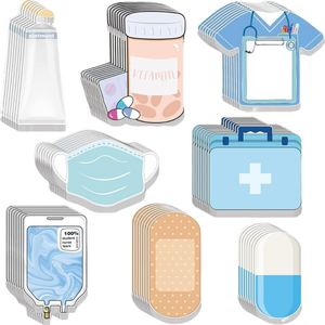 Cartoon Blue Medical Theme Sticky Notes Creative <b>Memo</b> <b>Pad</b> Personalized DIY Planner Stickers Reusable Magnetic Stationery Office - Product Image 1