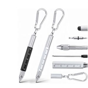 Mini porte-clés multifonction 6-en-1 en métal avec niveau et tournevis – Cadeau fantaisie - Product Image 4