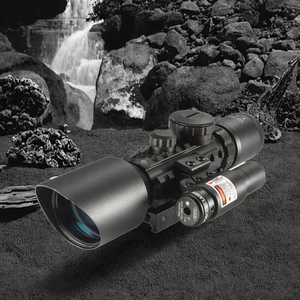 Tactical M9 Optical <strong>Scope</strong> - Long <strong>Range</strong> Hunting <strong>Scope</strong> with Red Laser, Aluminum Alloy Build, Mount Base - Product Image 3