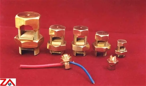 Brass Hex Terminal Lugs Standard Thread Plain Finish Inch Measurement System <b>Screw</b> Connectors - Product Image 1