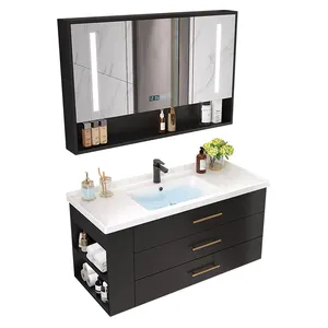 Lanjia 2022 new AZG023 vanity cabinet mobile da bagno con lavabo a torre lavabo sospeso