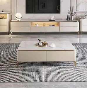 Muebles de Sala de Estar Modernos y de Lujo, Diseño <span class=keywords><strong>Nuevo</strong></span>, Precio de Mayoreo, Mueble para <span class=keywords><strong>TV</strong></span> y Juego de Mesa de Centro - Product Image 3