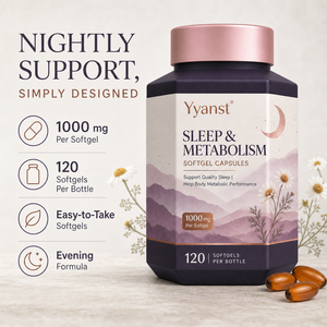 Cápsulas de Gel Suave para Dormir por la Noche y Apoyo Metabólico, 120 Unidades, Fórmula Botánica Natural para un Sueño de Calidad, Ayuda al Metabolismo, OEM/ODM - Product Image 6