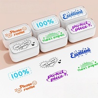 Tampon auto-encreur vierge multicouche 8 en 1 pour enseignant de français, empilable