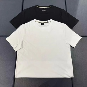 Nouveau T-<span class=keywords><strong>shirt</strong></span> en coton épais pour homme 2026, imprimé, assorti pour couple, avec lettres, style décontracté chic, minimaliste et polyvalent - Product Image 1