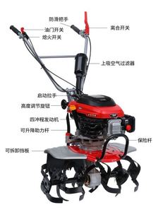 Hot Sale Power Tiller 7hp 9hp Gasoline <b>Cultivators</b> Spare Parts Farm Gardens Vegetables Multifunctional Microtiller - Product Image 3