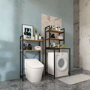 Estante moderno de almacenamiento de metal KINNO para lavadoras para baño, aterrizaje sobre balcón para almacenamiento de inodoro - Product Image 6