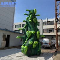 Décoration d'arbre géant gonflable imprimé réaliste en forme de tige de haricot, arbre gonflable personnalisé en forme de gousse de haricot pour ornements de scène de théâtre