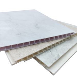 Marble Rock Look Paneles de revestimiento de paredes de baño Panel de pared de PVC Hojas huecas duraderas - Product Image 3