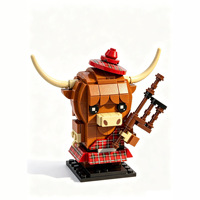 Kit de Construcción de Modelo de Ganado Highland, Juguetes DIY, Figura Coleccionable Personalizada, Regalo Decorativo, Adorno al por Mayor