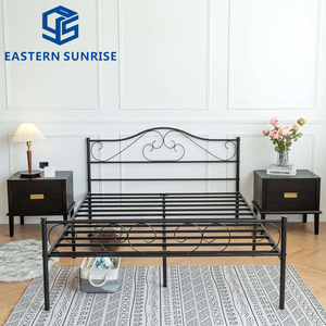 Cadre de lit en métal au design simple <span class=keywords><strong>pour</strong></span> la location, idéal <span class=keywords><strong>pour</strong></span> salon, hôtel, <span class=keywords><strong>chambre</strong></span> <span class=keywords><strong>à</strong></span> coucher, appartement - Product Image 4