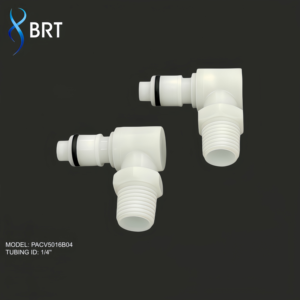 ข้อต่อพลาสติก BRT แบบเร็ว ชนิดตัวผู้ พร้อมวาล์ว รูขนาดใหญ่ วัสดุ POM อะซีตัล สำหรับสุญญากาศ 120psi -40F - Product Image 3
