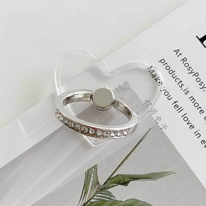 Transparent Finger Ring Holder Diamond Ring Phone <strong>Stand</strong> Holder for <strong>Cellphone</strong> Finger Grip Rotatable Phone Support Mount Accessory - Product Image 4