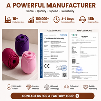 2026 Happy Meeting Mini Rose Vibrator 9-Gang Saug- & Vibrations-Nippel-Klitoris-Massagegerät Regulärer Rose Vibrator Sexspielzeug