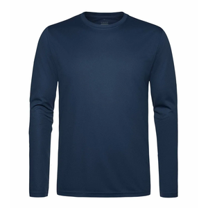 T-shirts à col roulé de haute qualité, à séchage rapide, très vendus, surdimensionnés, à manches longues, couleur noire unie, respirants, formels pour hommes - Product Image 5