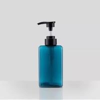 Bouteille carrée en plastique PETG transparente capacité de 250ml à 1000ml pour shampooing gel douche et conditionneur lotions d'emballage