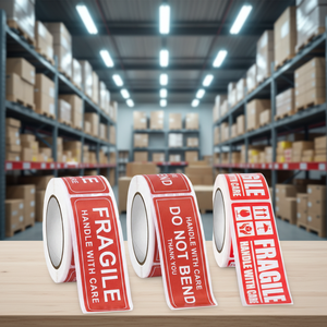 <b>Strong</b> Adhesive Waterproof Handle with Care Fragile Shipping Warning Labels Paper Material Stickers for Supermarket <b>Boxes</b> - Product Image 2