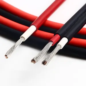 PVC Insulated Copper Wire Electric Wire Pv Solar Cable 6mm 4mm Solar Cable For Solar Energy System