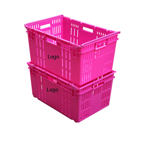 Caja <span class=keywords><strong>de</strong></span> Plástico Ventilada Apilable y Encajable JOIN Nestable, 600x400x310mm, Cesta Grande <span class=keywords><strong>para</strong></span> Almacenamiento <span class=keywords><strong>de</strong></span> Vegetales y Productos Agrícolas - Product Image 2
