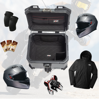 Boîte à bagages arrière pour moto en alliage d'aluminium anodisé, style luxueux, universelle, 45L 55L