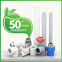 Raccord coudé à souder haute pression en PP pour systèmes de plomberie, d'alimentation en eau et de drainage, certifié ISO CE, lisse, anti-UV