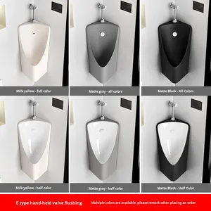 Küçük Daire Köşe Sensörlü Pisuar Seramik Üçgen Duvara Monte Sifonsuz Temassız Manuel Kombine Tuvalet Otel Kullanımı İçin - Product Image 6