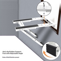 Support universel réglable pour climatiseur de fenêtre sans perçage, robuste, pour montage de condenseur, installation facile et sécurisée sans trous