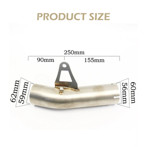 Système d'échappement pour moto S1000RR 2009 - 2016, silencieux 60 mm en acier inoxydable, tuyau de liaison intermédiaire - Product Image 2