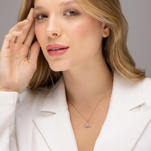 Elegante Collar con Colgante de Flor de Loto en Plata de Ley 925, Chapado en Oro Rosa, Joyería de <span class=keywords><strong>Jade</strong></span> para Mujer - Product Image 2