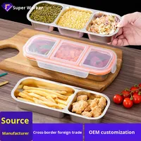 Boîte à lunch compartimentée de qualité alimentaire en acier inoxydable 304 Factory Direct avec joint de couvercle frais pour les employés de bureau des étudiants