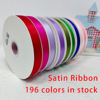 Ruban en polyester double face blanc, rouleau de 9 mm, 13 mm, 16 mm, 19 mm, 22 mm, 25 mm, 38 mm, ruban satiné de 7/8 pouce, 1 pouce, 1,5 pouce pour emballage cadeau