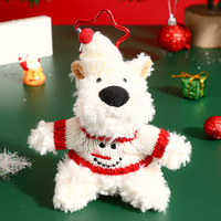 Porte-clés ours en peluche de Noël mignon, breloque de sac ours en peluche, mini pendentif ours en pull de Noël, cadeau de fêtes pour Noël