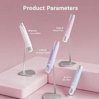 Lampe UV 2-en-1 de bureau et portable rechargeable pour ongles, avec cordon d'alimentation Chrome, séchage rapide, lumière LED multicolore, en métal