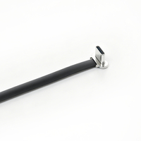 Kabel FPC Tipe C Male ke Tipe C Male Sudut Kanan 90 Derajat Ganda, Hitam, Fleksibel, Tipis, Kabel Konektor FPC Kustom