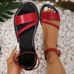 Hot 2026 Sexy Breathable Light Weight Hard-Wearing Outdoor Strap Flat <b>Sandals</b> Designer New Summer Women's Slides Fashion Trend - Product Image 1