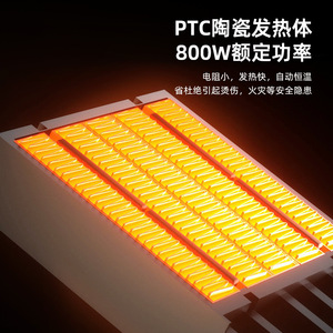 Rukey Desktop Heater 20 Sqm Electric Heating With Overheat Protection And Tipping Safety For Bedroom Bathroom Use - Product Image 3
