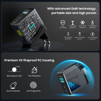 Chargeur de Bureau GaN 140W 120W USB C à Charge Rapide Avec Écran, Adaptateur Universel pour Téléphone Portable PD Type C 140W GaN