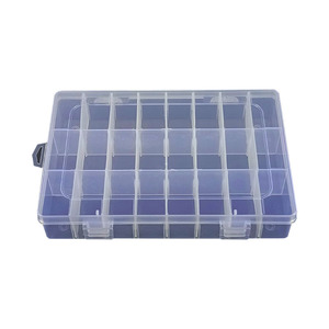 Transparent 24 Compartment Detachable Storage <b>Box</b> For <b>Tools</b> Paintbrush <b>Small</b> Accessories Desktop Organization - Product Image 3