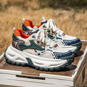 รองเท้าผ้าใบผู้ชาย 2025 รุ่นใหม่ สไตล์เกาหลี สำหรับใส่กลางแจ้ง ระบายอากาศได้ดี เพิ่มความสูง รองเท้าลำลอง รองเท้าวิ่ง แบบสวม ไม่ผูกเชือก สไตล์ Dad Sneakers - Product Image 3